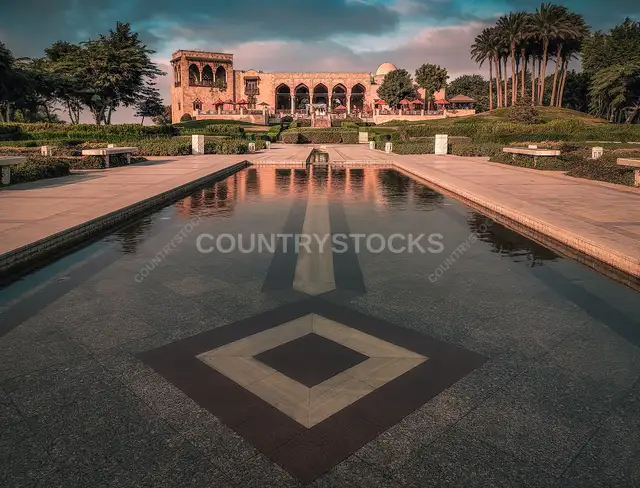 Al-Azhar Park Reflection Pool and Pavilion, Cairo
