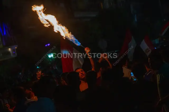 Egyptian Fans World Cup Qualification Celebration, Mohandessin Cairo