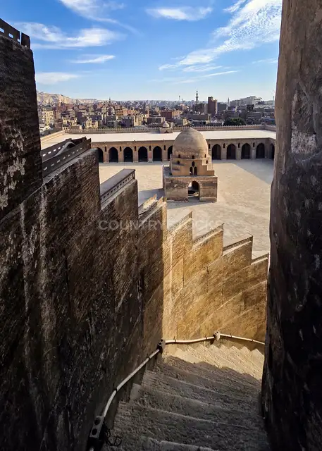 Ibn Tulun Mosque Courtyard and Minaret, Cairo