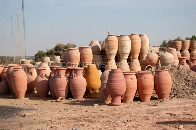 Traditional Clay Pottery Vessels, Kom Oshim Fayoum