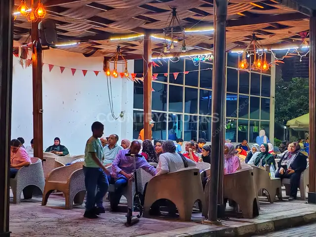 Egyptian Outdoor Café Gathering World Cup Night