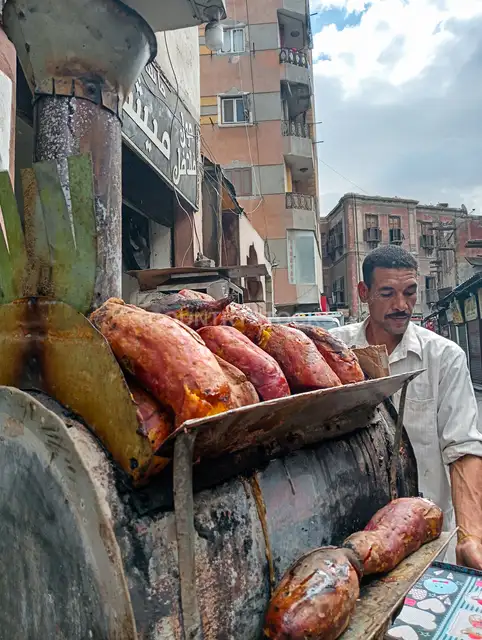 Street Roast Sweet Potato Vendor, Old Cairo