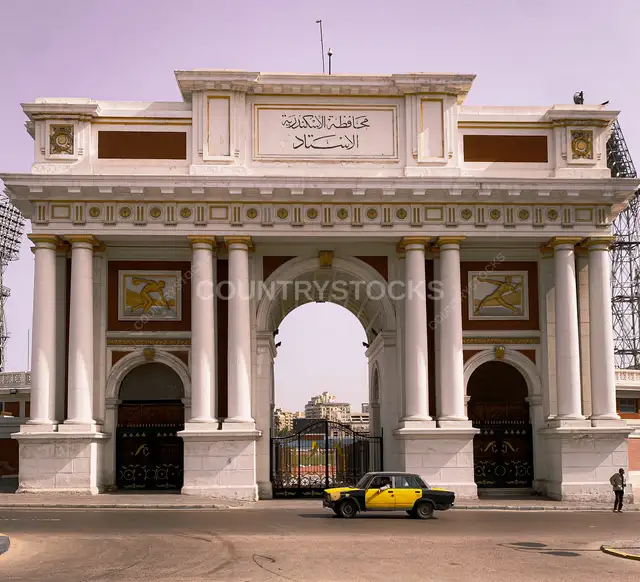 Main Gate of Alexandria Stadium – Egypt's Historic Football Landmark