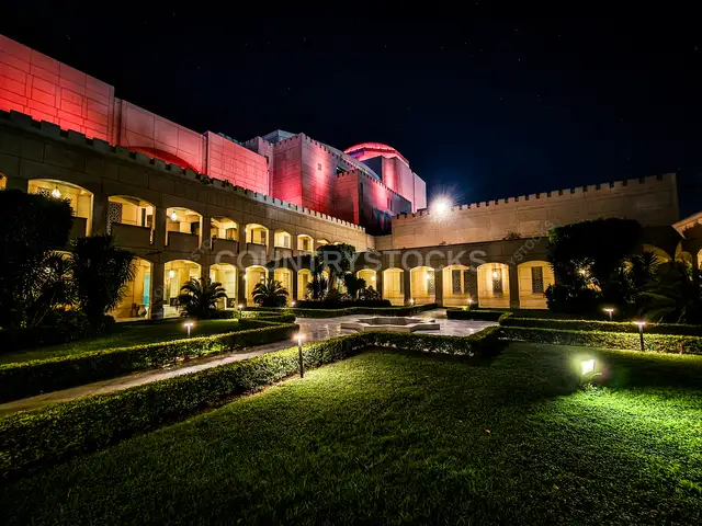 Cairo Opera House Grounds Night Illumination