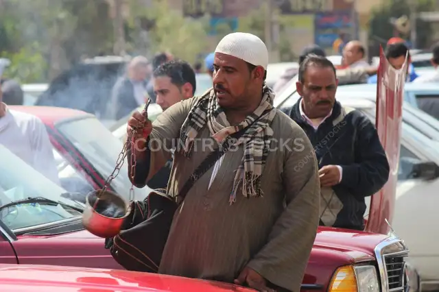 Bokhoor Man in Nasr City Old Car Market Cairo 2