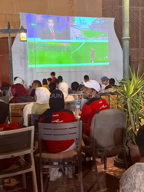 Football Fans Watching the Egypt National Team Match at Wadi Degla Club