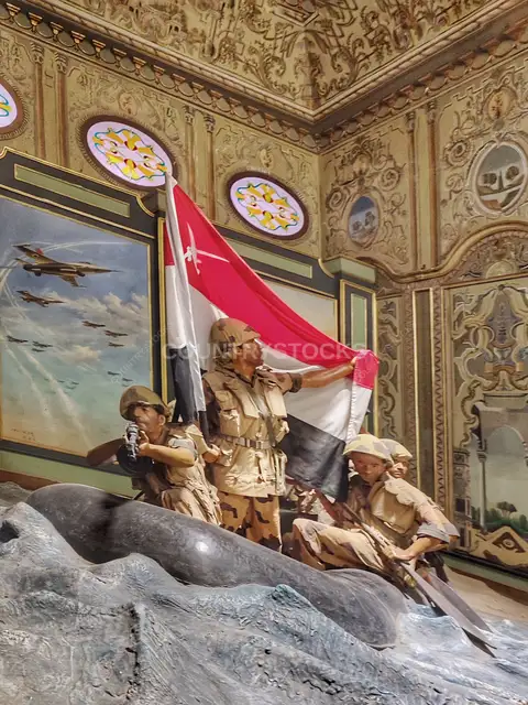 Egyptian Flag Raising Diorama, October War, Military Museum Cairo