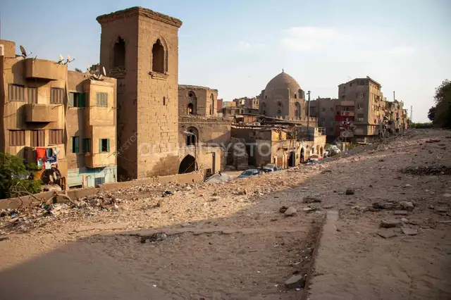 Panoramic View of Al-Ashraf Street and Historic Shrines in Cairo 2017