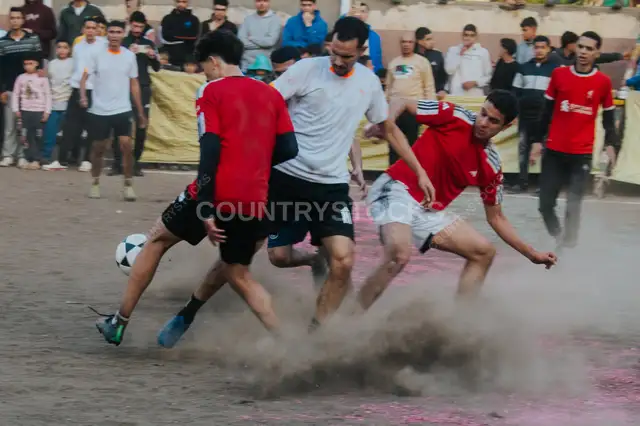 Football Challenge on a Dirt Pitch in Cairo
