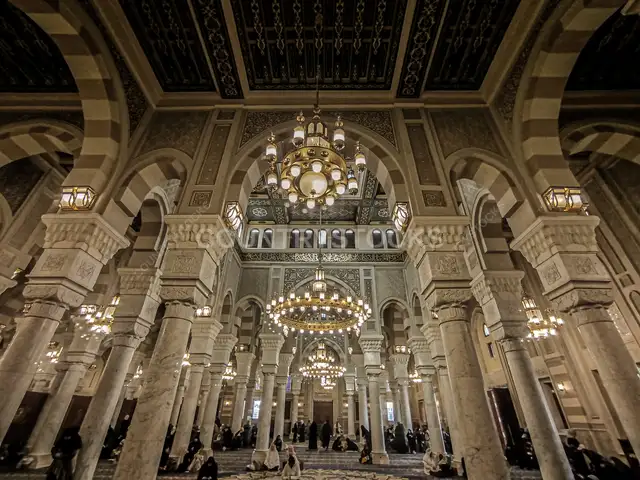 Sayeda Zeinab Mosque Interior, Cairo Egypt