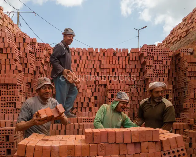 Brick Factory Workers Candid Moment, Al-Qanater