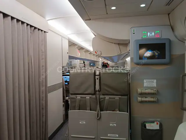 Emirates Airline Cabin Interior, Dubai Airport