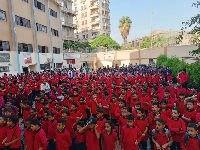 Students Morning Assembly, Saqr Quraish School Cairo