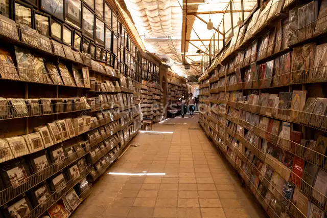 Book and Magazine Shop Aisle, Mar Girgis Cairo
