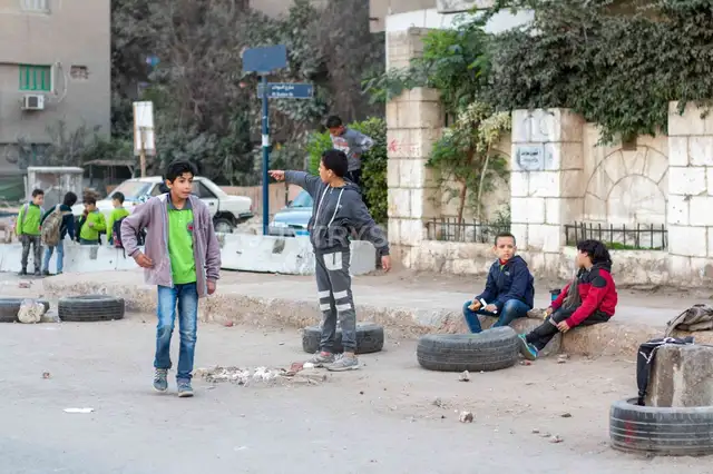 Children Playing on Sudan Street Cairo