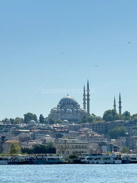 Süleymaniye Mosque Skyline View from Bosphorus, Istanbul