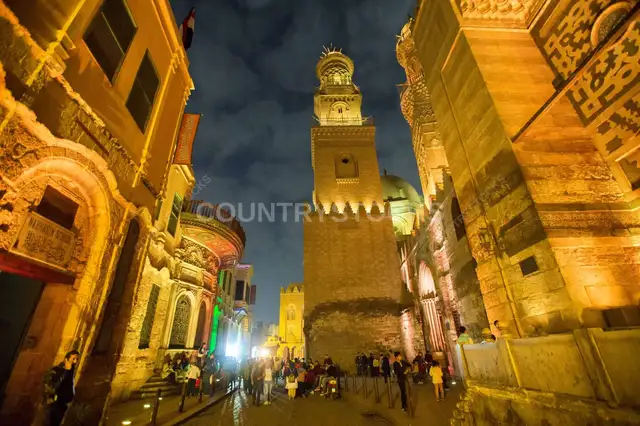 Al Moez Street Cairo – Historic Islamic Architecture at Night