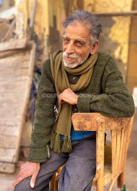 Elderly Egyptian Man Portrait, Kom El Dikka Alexandria
