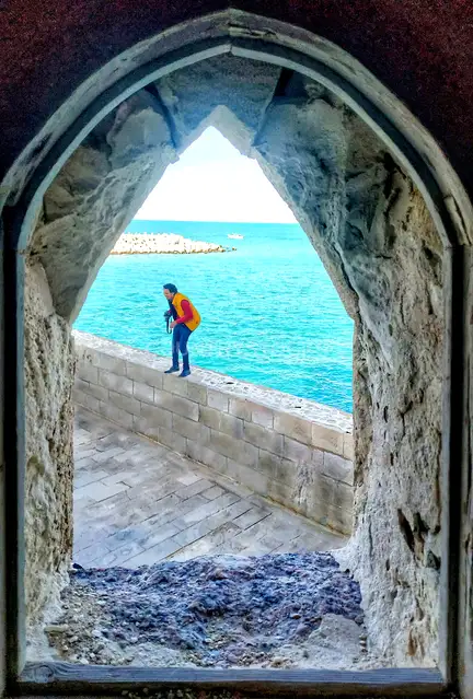 Photographer on Qaitbay Citadel Walls, Alexandria