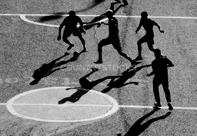 Street Football Shadows from Above