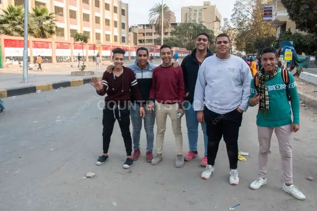 Egyptian Teenage Boys Posing on Sudan Street Cairo