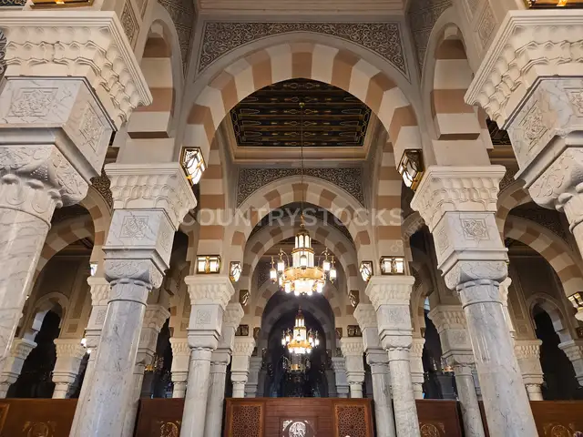 Sayyida Zaynab Mosque Interior, Cairo Egypt