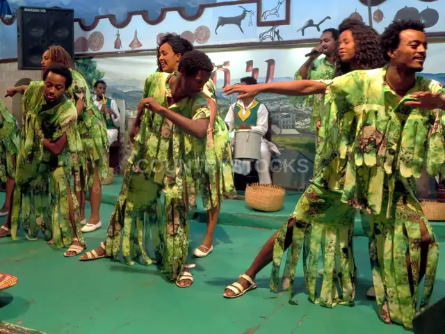 Ethiopian Folk Dancers, 2000 Habesha Restaurant Addis Ababa