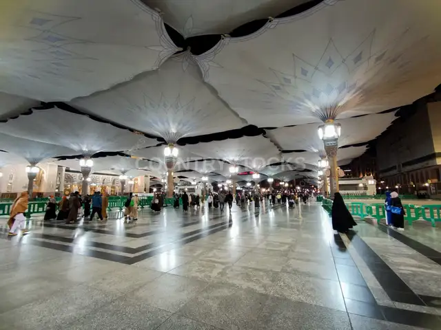 Al-Masjid An-Nabawi Interior Umbrella Canopy, Medina