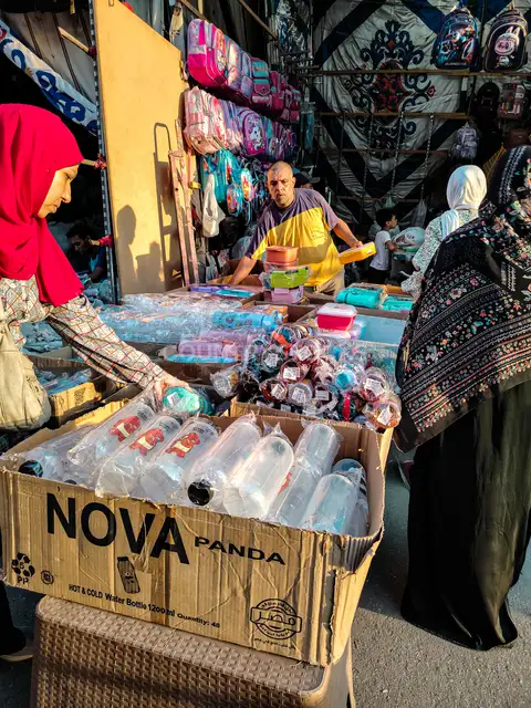 Water Bottle & Lunchbox Street Seller, Cairo Market