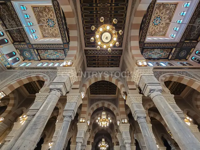 Sayyida Zeinab Mosque Interior Ceiling Cairo