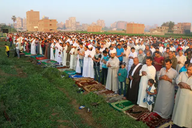 Eid Prayer Congregation Outdoors, Al-Warraq Fayyum