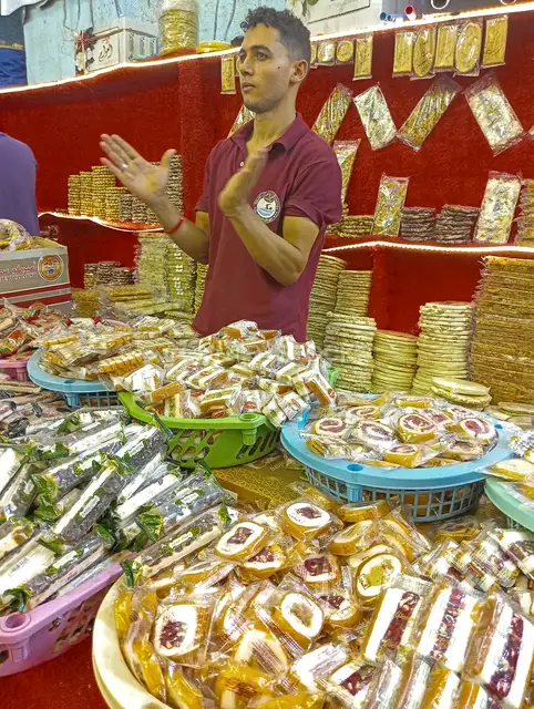 Street Vendor Selling Moulid Sweets, Ramsis Cairo