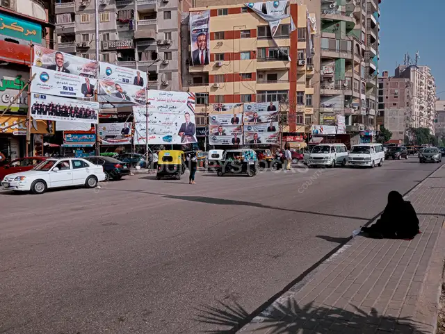 Election Campaign Banners on Cairo Street, Gesr Al-Suez