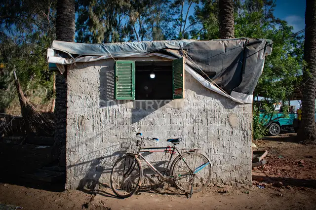 Fisherman's Hut with Bicycle, Ezbet El Burg Rashid