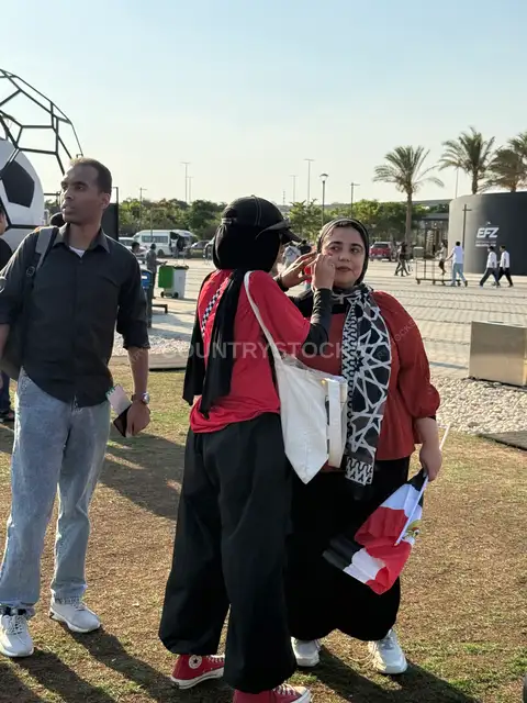 Egyptian Fan Face Painting Egyptian Flag, New Administrative Capital
