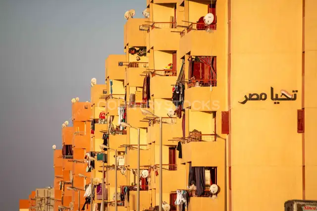 Al-Asmarat Social Housing Towers Golden Hour Cairo