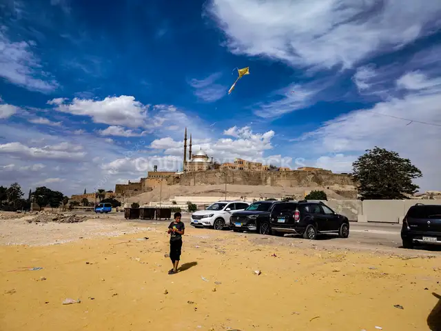 Child with Paper Plane, Saladin Citadel Cairo