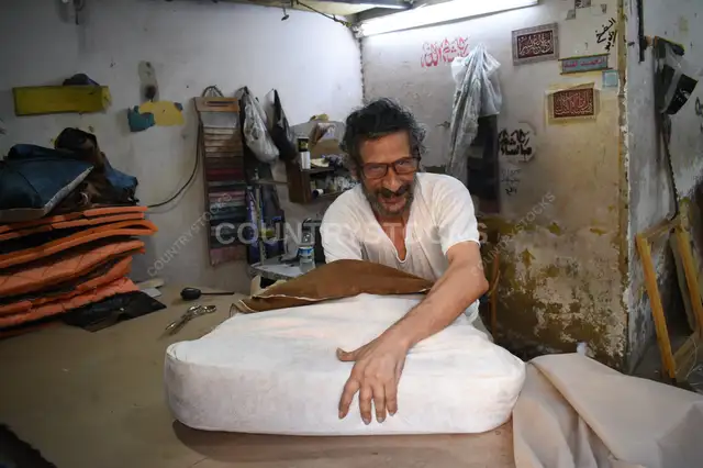 Mattress Craftsman at Work, Al-Darb Al-Ahmar Cairo