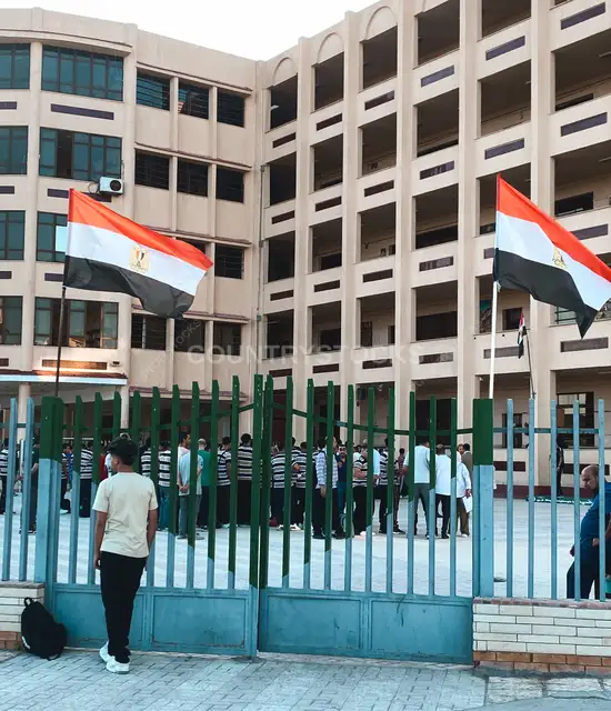 Students Morning Assembly Outside School, Alexandria Egypt