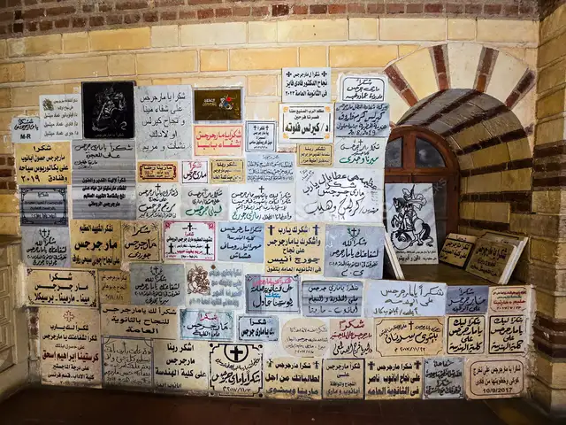 Saint George Church Votive Plaques Wall, Cairo