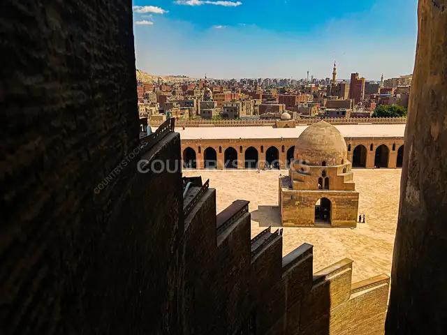 Ibn Tulun Mosque Courtyard and Fountain, Islamic Cairo
