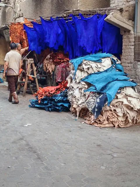 Sorting and Stacking Sacrificial Hides in Cairo Tanneries