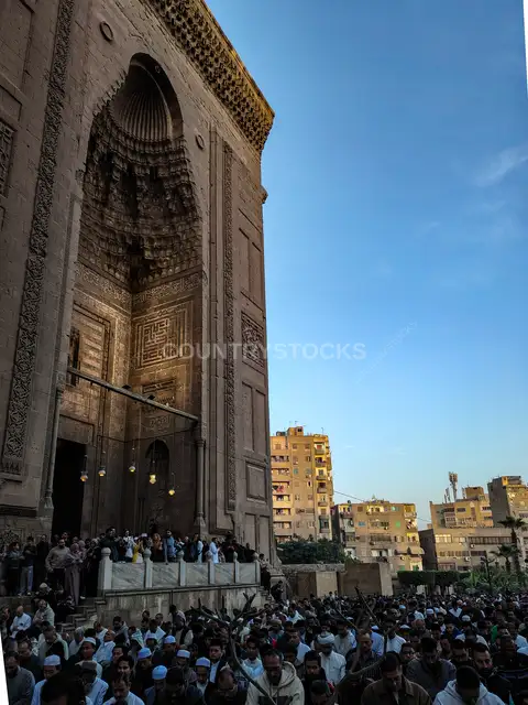Eid al-Fitr Prayer Crowd, Sultan Hassan Mosque Cairo