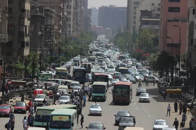 زحمة ميدان رمسيس بالقاهرة 2014 – منظر شارع المدينة