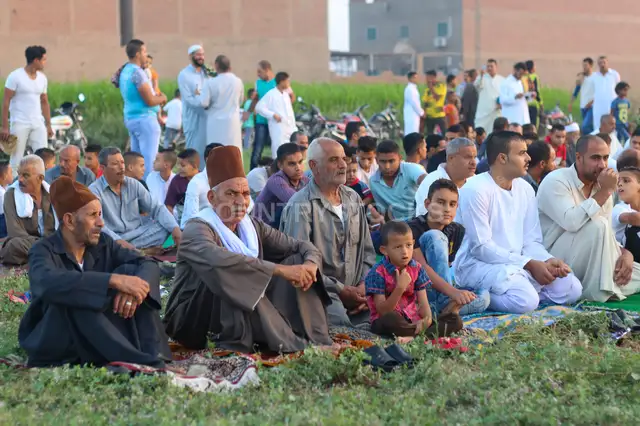 صلاة العيد في الهواء الطلق بجزيرة الوراق، القاهرة