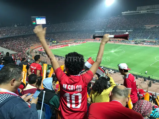 Young Mohamed Salah Fan Cheering at Cairo International Stadium