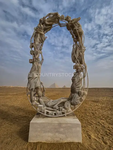 Forever Is Now Art Exhibition Sculpture, Giza Pyramids