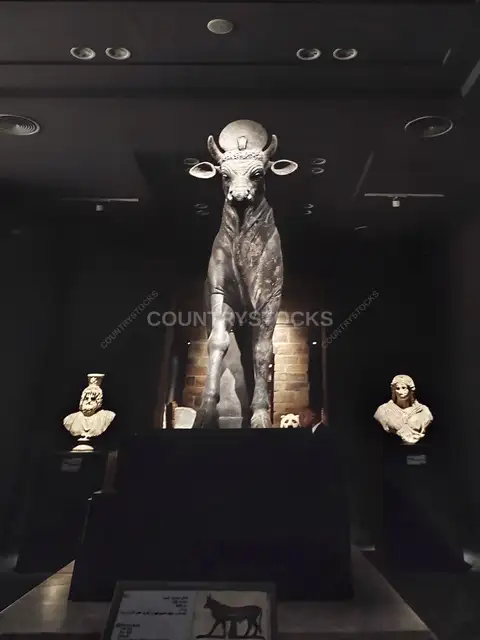 تمثال العجل أبيس من الحجر الأسود، المتحف اليوناني الروماني بالإسكندرية