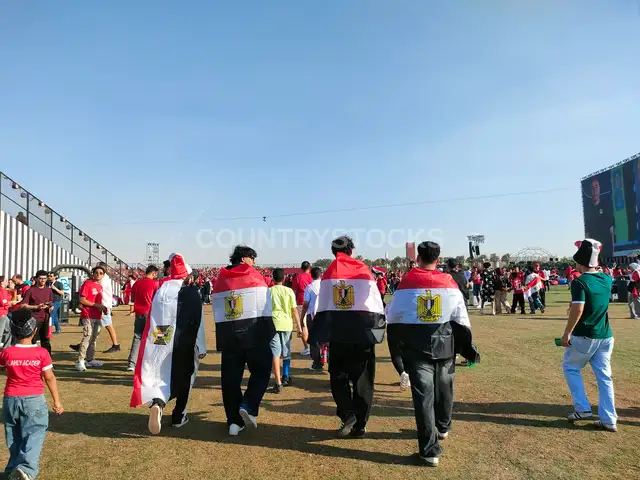 Egyptian Football Fans at Fan Zone Cairo