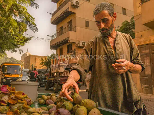 الباعة الجائلون في الشوارع والأسواق
